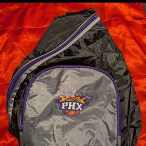 Vintage 2000s PVC Phoenix Suns Sling Backpack Black Grey Purple New Never Used